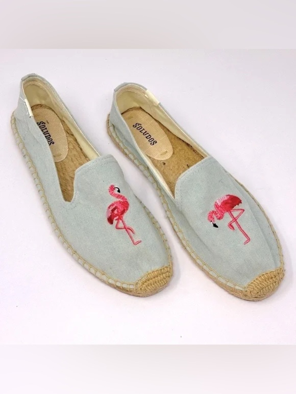 Soludos Flamino Embroidered Espadrille Slip-On Sz 6.5 NWOB